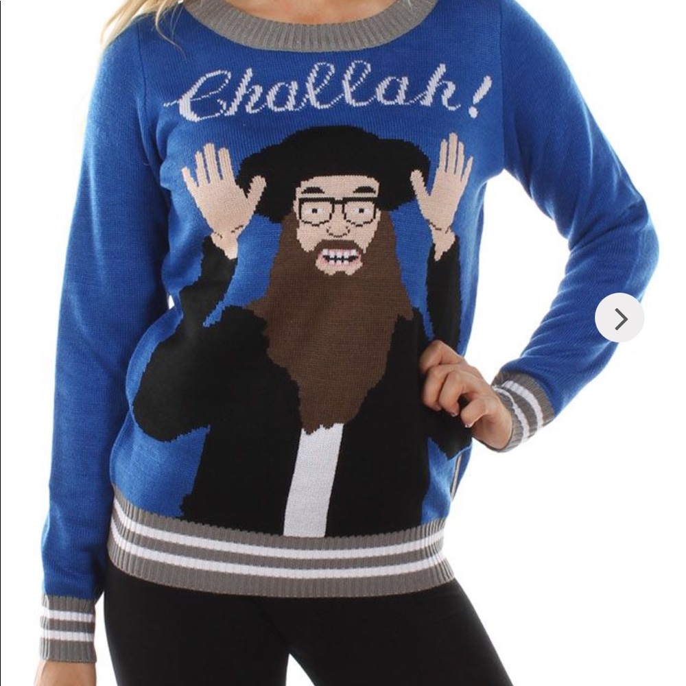 NWT Hanukkah Challah! Ugly Hanukkah sweater!